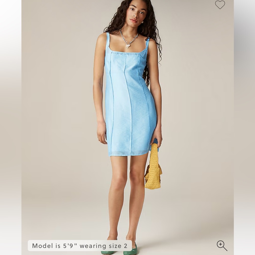 J. Crew Collection sheer organza slip dress